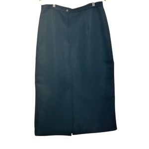 Vintage Michele New York Women Skirt 18 Black Lined Midi Classic‎ Pencil Office